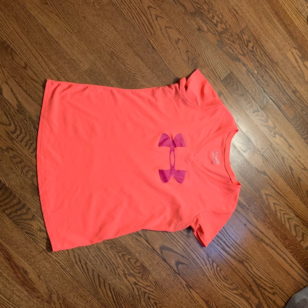 Orange Under Armour shirt